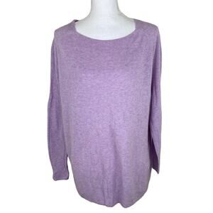 Lou & Grey Women's Relaxed Dolman Sleeve Sweater Purple Size S Cotton